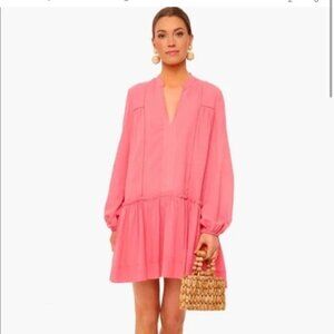 Pomander Place Dress Extra Small Pink Ophelia Coverup Flowy Beach Boho Feminine